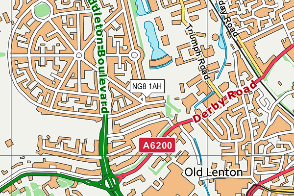 NG8 1AH map - OS VectorMap District (Ordnance Survey)