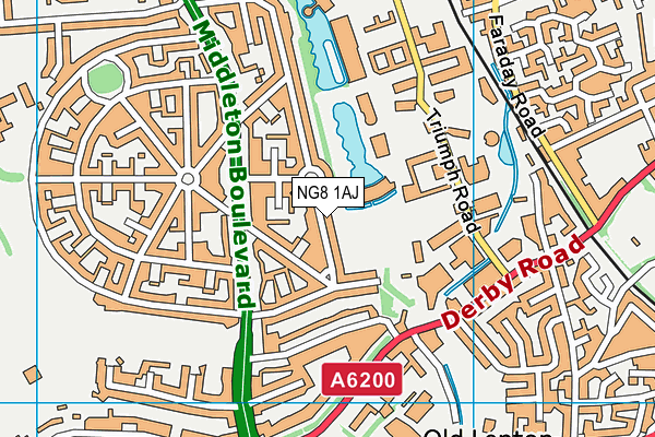 NG8 1AJ map - OS VectorMap District (Ordnance Survey)