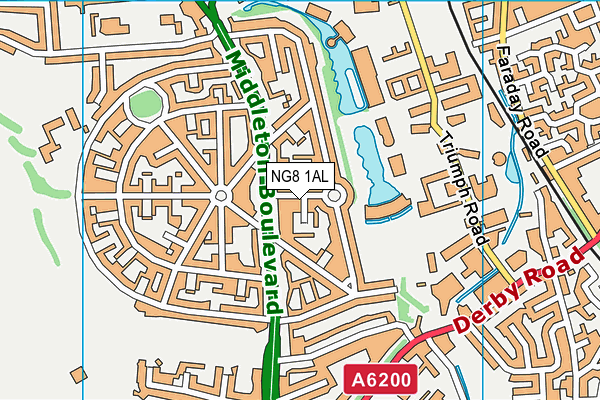 NG8 1AL map - OS VectorMap District (Ordnance Survey)