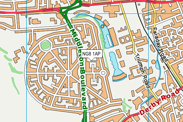NG8 1AP map - OS VectorMap District (Ordnance Survey)