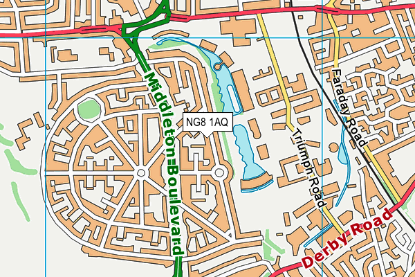 NG8 1AQ map - OS VectorMap District (Ordnance Survey)