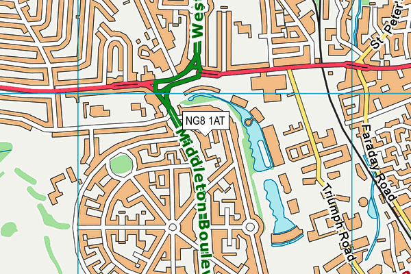 NG8 1AT map - OS VectorMap District (Ordnance Survey)