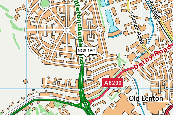 NG8 1BG map - OS VectorMap District (Ordnance Survey)