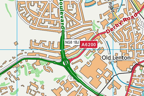 NG8 1BJ map - OS VectorMap District (Ordnance Survey)