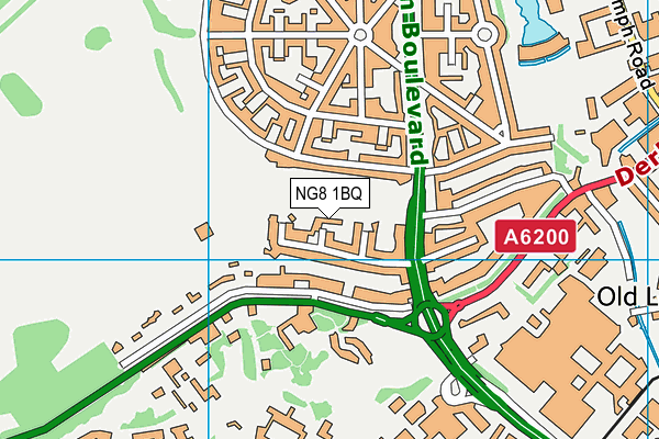 NG8 1BQ map - OS VectorMap District (Ordnance Survey)