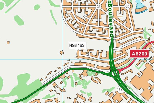 NG8 1BS map - OS VectorMap District (Ordnance Survey)
