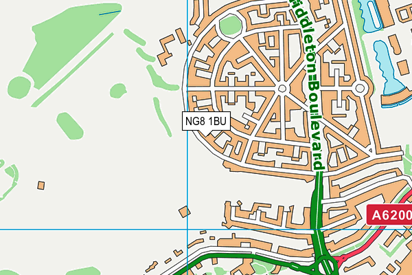 NG8 1BU map - OS VectorMap District (Ordnance Survey)