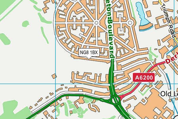 NG8 1BX map - OS VectorMap District (Ordnance Survey)