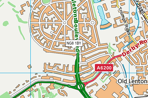 NG8 1BY map - OS VectorMap District (Ordnance Survey)