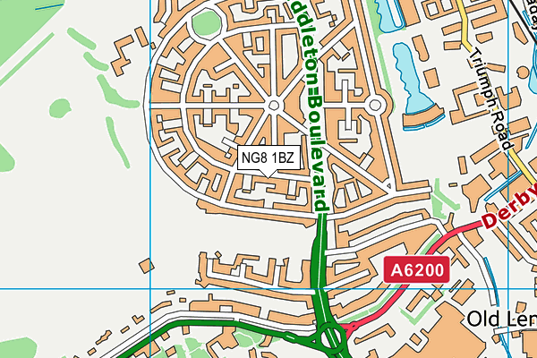 NG8 1BZ map - OS VectorMap District (Ordnance Survey)