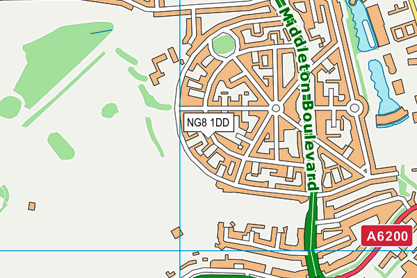 NG8 1DD map - OS VectorMap District (Ordnance Survey)