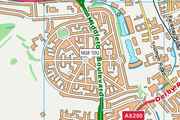 NG8 1DU map - OS VectorMap District (Ordnance Survey)