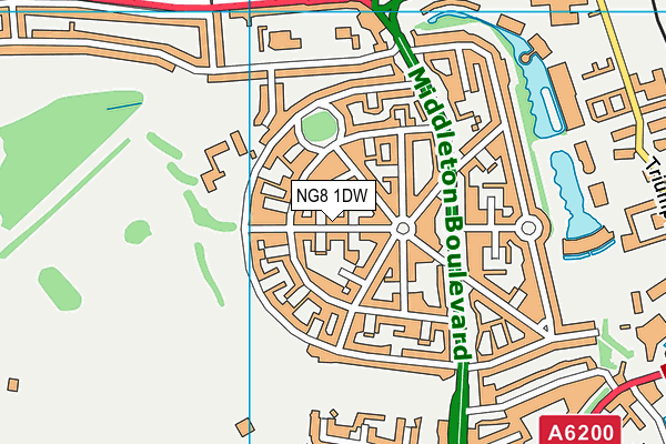 NG8 1DW map - OS VectorMap District (Ordnance Survey)
