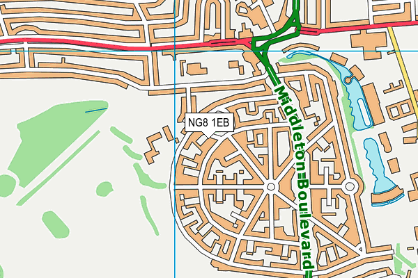 NG8 1EB map - OS VectorMap District (Ordnance Survey)