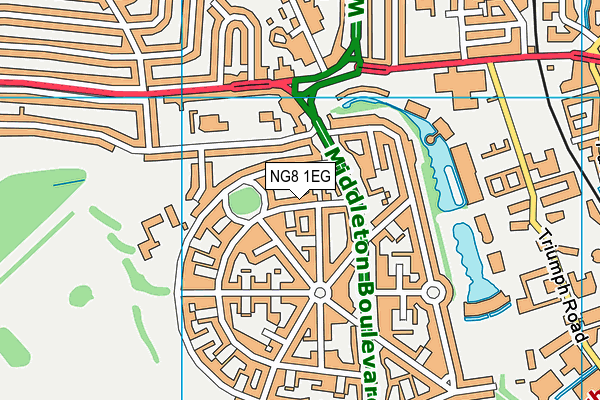 NG8 1EG map - OS VectorMap District (Ordnance Survey)
