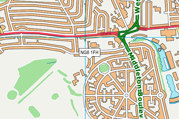 NG8 1FH map - OS VectorMap District (Ordnance Survey)