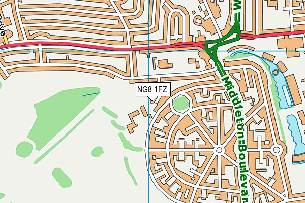 NG8 1FZ map - OS VectorMap District (Ordnance Survey)