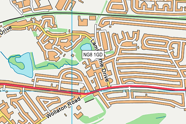 NG8 1GD map - OS VectorMap District (Ordnance Survey)