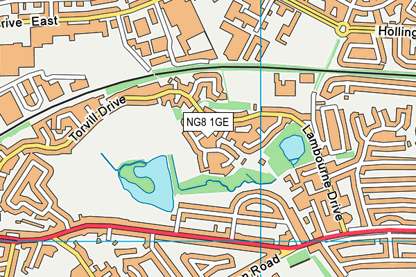 NG8 1GE map - OS VectorMap District (Ordnance Survey)