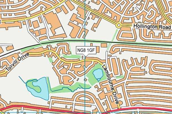 NG8 1GF map - OS VectorMap District (Ordnance Survey)