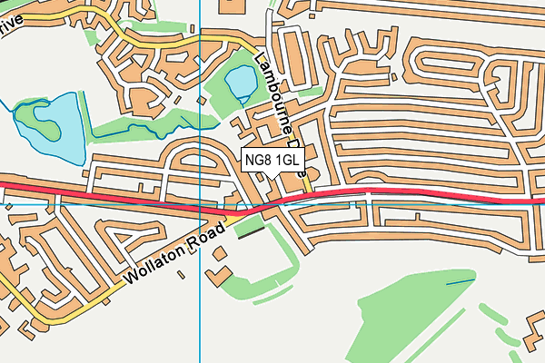 NG8 1GL map - OS VectorMap District (Ordnance Survey)