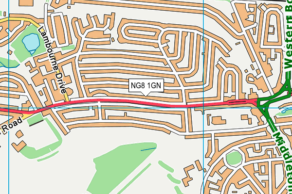 NG8 1GN map - OS VectorMap District (Ordnance Survey)