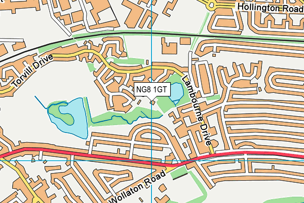 NG8 1GT map - OS VectorMap District (Ordnance Survey)