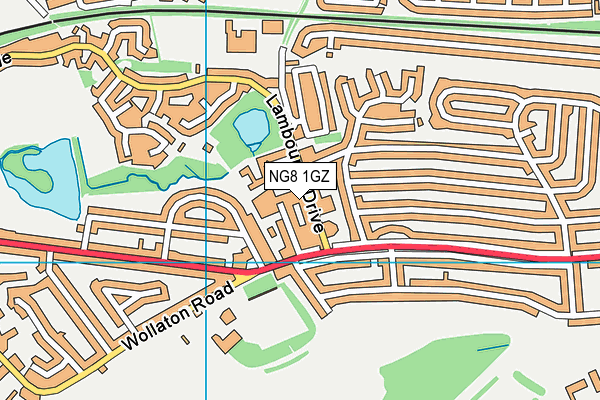 NG8 1GZ map - OS VectorMap District (Ordnance Survey)
