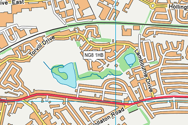 NG8 1HB map - OS VectorMap District (Ordnance Survey)