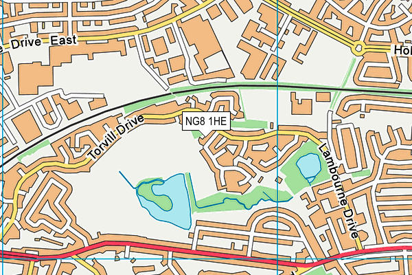 NG8 1HE map - OS VectorMap District (Ordnance Survey)