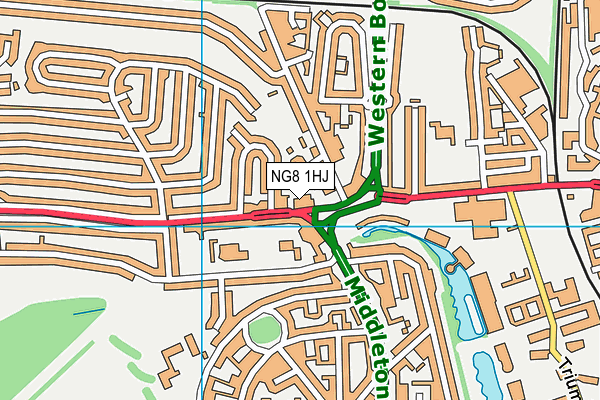 NG8 1HJ map - OS VectorMap District (Ordnance Survey)