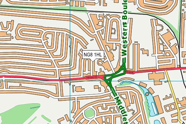 NG8 1HL map - OS VectorMap District (Ordnance Survey)