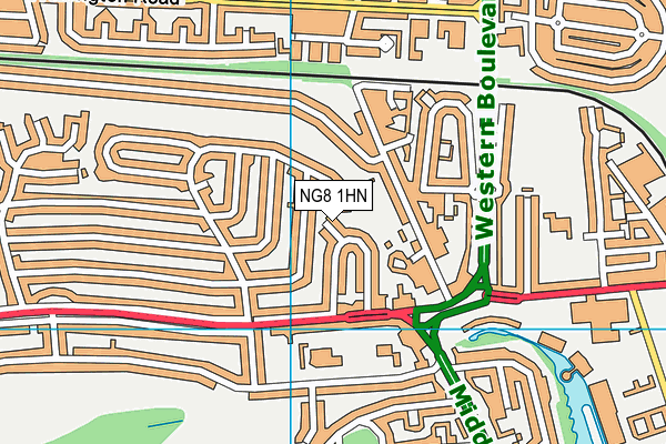 NG8 1HN map - OS VectorMap District (Ordnance Survey)