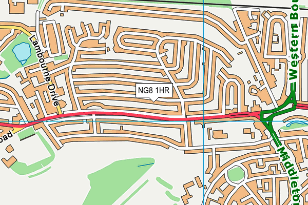 NG8 1HR map - OS VectorMap District (Ordnance Survey)