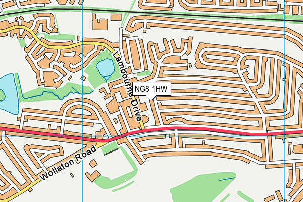 NG8 1HW map - OS VectorMap District (Ordnance Survey)