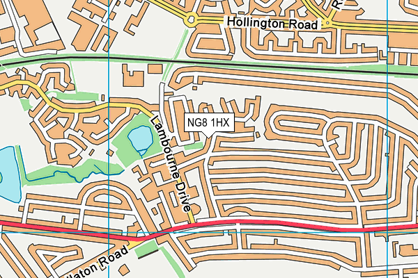 NG8 1HX map - OS VectorMap District (Ordnance Survey)