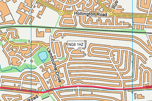 NG8 1HZ map - OS VectorMap District (Ordnance Survey)