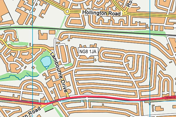 NG8 1JA map - OS VectorMap District (Ordnance Survey)