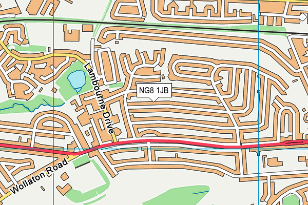 NG8 1JB map - OS VectorMap District (Ordnance Survey)