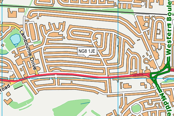 NG8 1JE map - OS VectorMap District (Ordnance Survey)