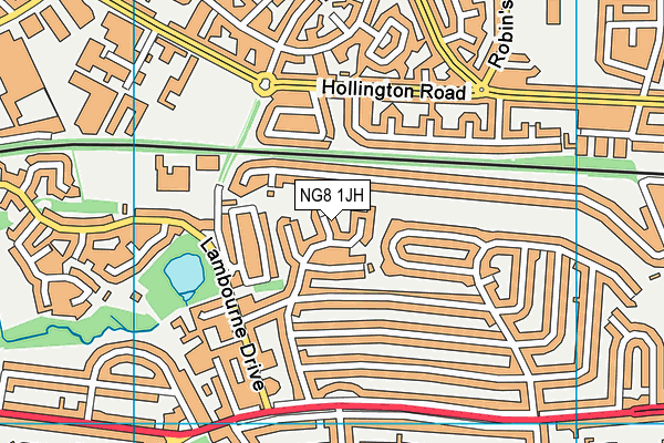 NG8 1JH map - OS VectorMap District (Ordnance Survey)