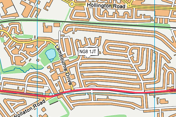 NG8 1JT map - OS VectorMap District (Ordnance Survey)