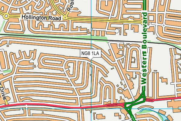 NG8 1LA map - OS VectorMap District (Ordnance Survey)