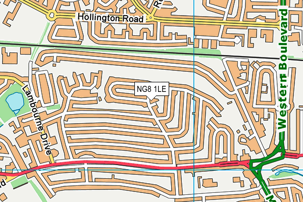 NG8 1LE map - OS VectorMap District (Ordnance Survey)