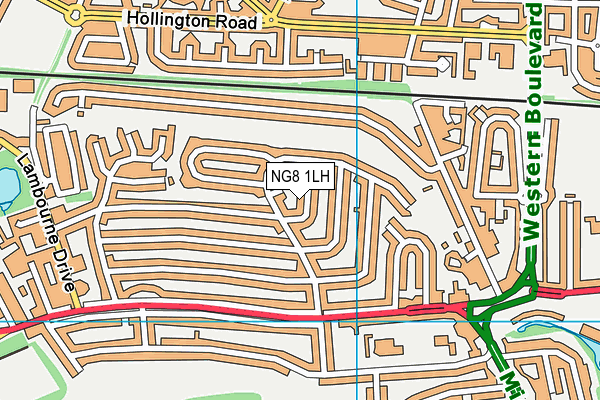 NG8 1LH map - OS VectorMap District (Ordnance Survey)