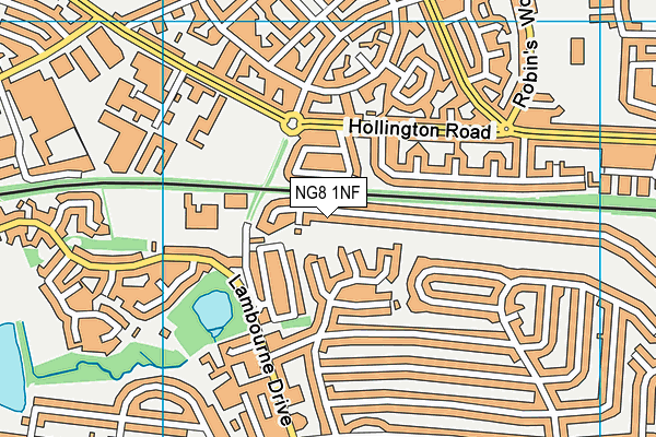 NG8 1NF map - OS VectorMap District (Ordnance Survey)