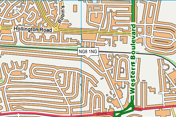 NG8 1NG map - OS VectorMap District (Ordnance Survey)