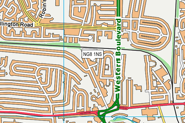 NG8 1NS map - OS VectorMap District (Ordnance Survey)