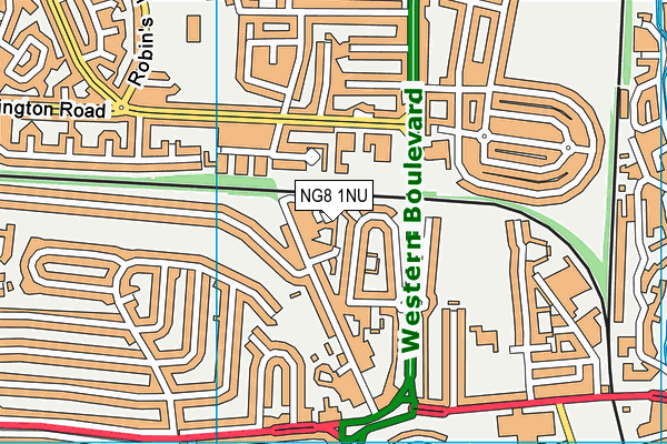NG8 1NU map - OS VectorMap District (Ordnance Survey)