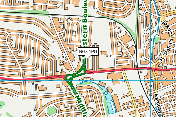 NG8 1PG map - OS VectorMap District (Ordnance Survey)
